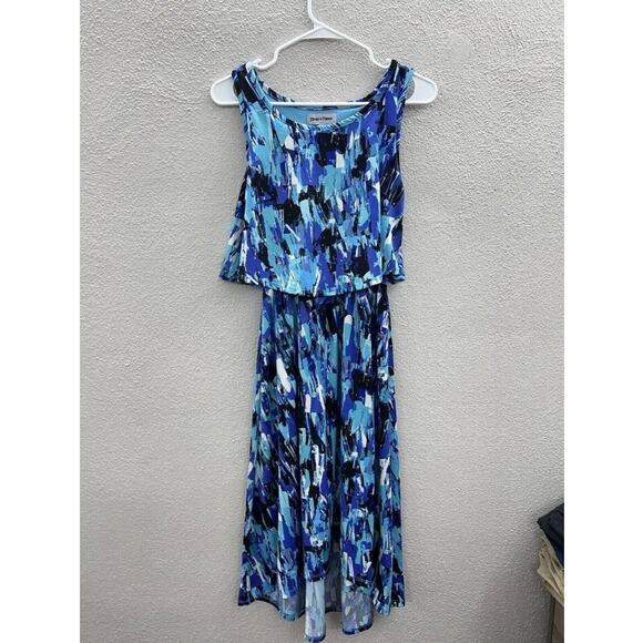 Shelby & Palmer Womens Dress Size Small Blue Sleeveless Midi - Picture 1 of 10